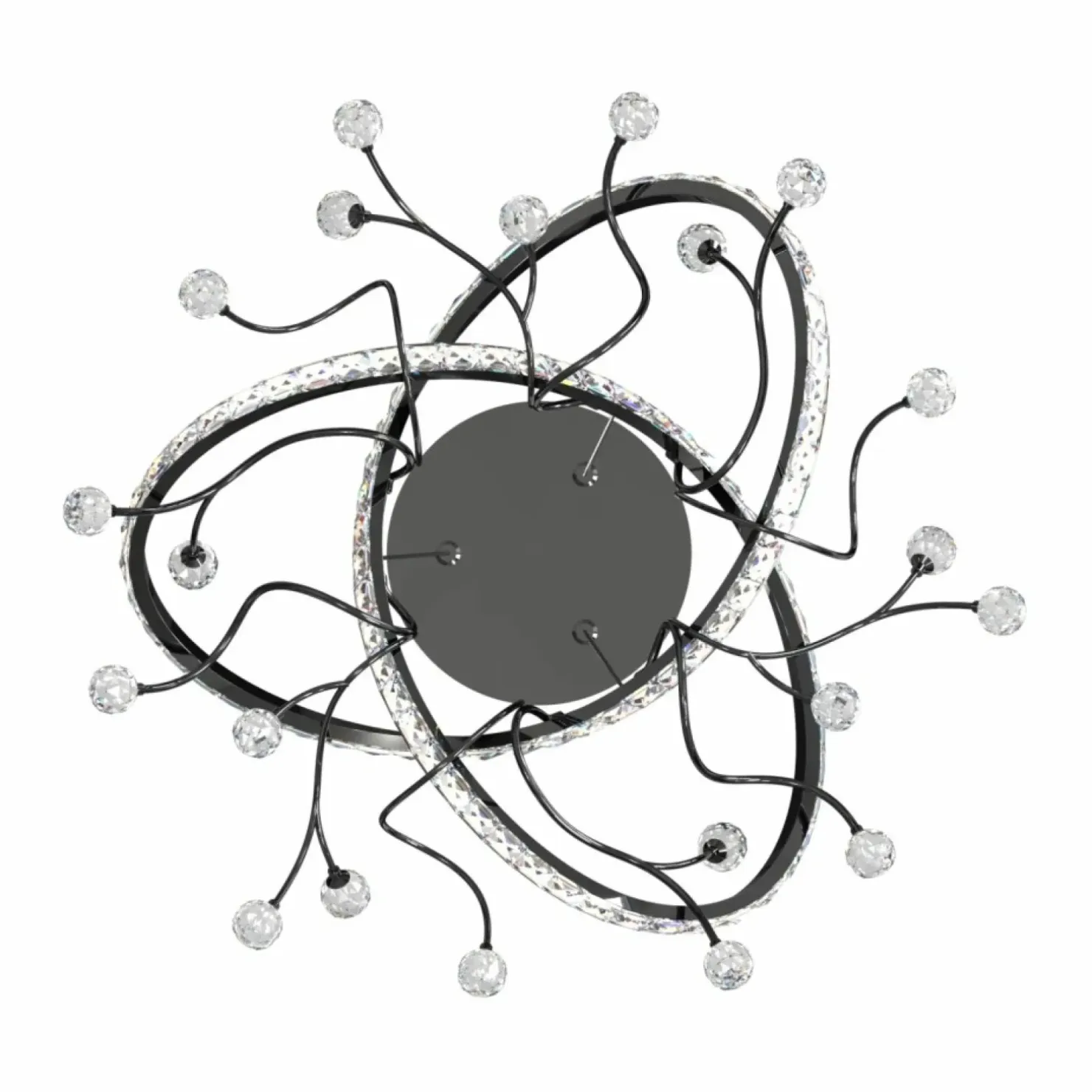 Flash Sale Sklep Kaja Kryształowa lampa wisząca dark glamour MD3481-1S-3BCT MAIA | Kaja