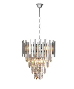 Best Sklep Kaja Kryształowa lampa wisząca, srebrny łańcuch ML5997 ASPEN II | Kaja