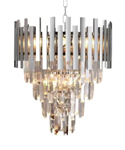 Best Sklep Kaja Kryształowa lampa wisząca, srebrny łańcuch ML5997 ASPEN II | Kaja