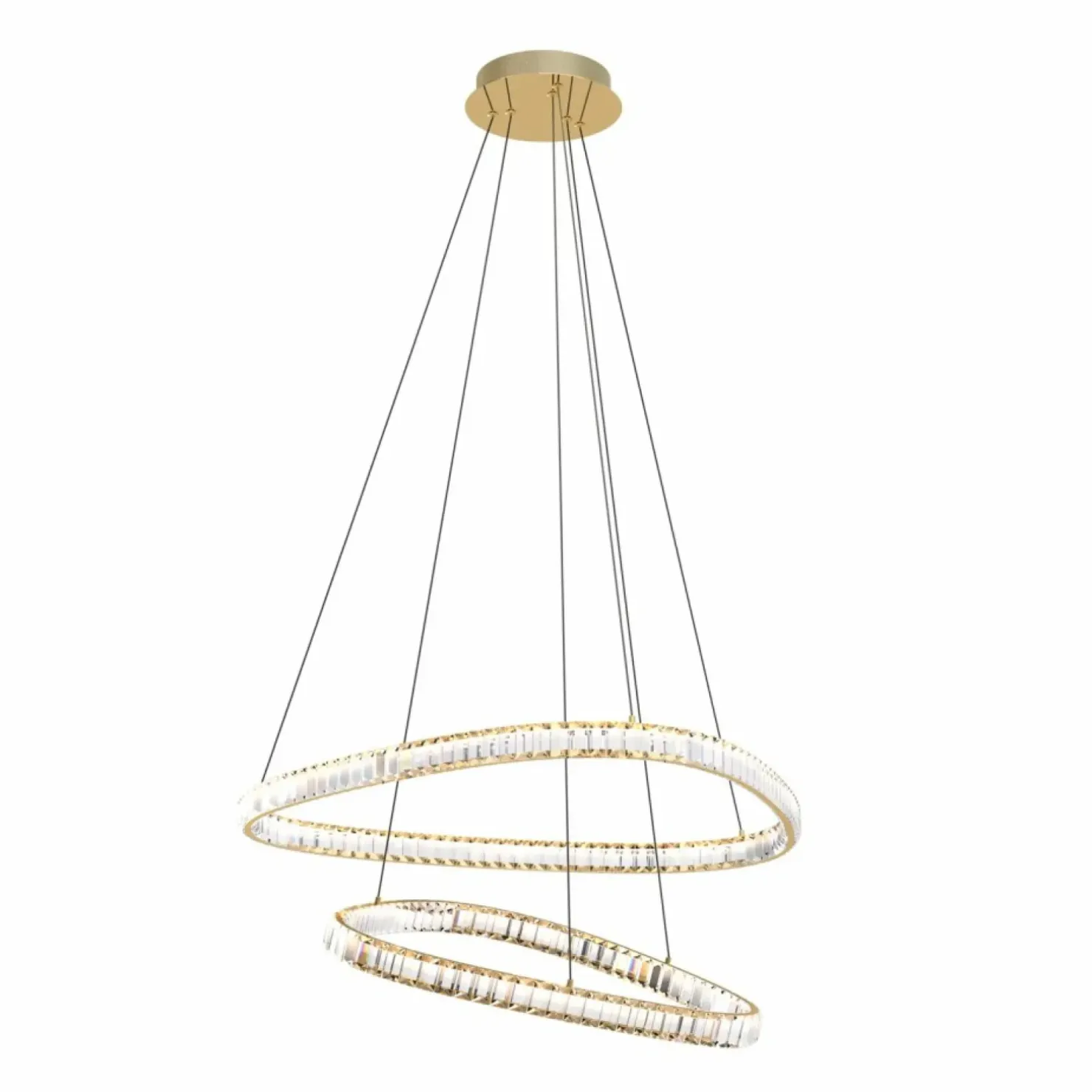 Best Sale Sklep Kaja Kryształowa, ledowa lampa do salonu MD3169-2-3GT ATHESA | Kaja