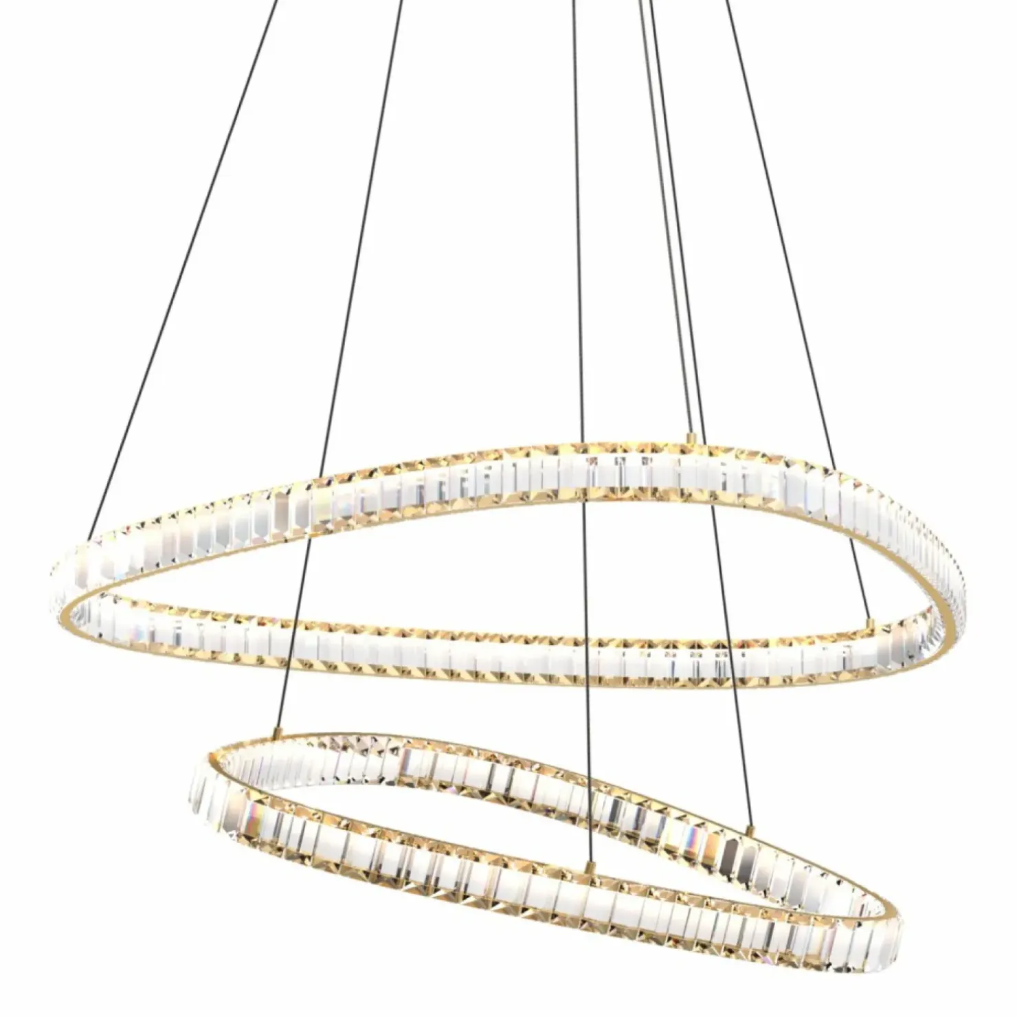 Best Sale Sklep Kaja Kryształowa, ledowa lampa do salonu MD3169-2-3GT ATHESA | Kaja