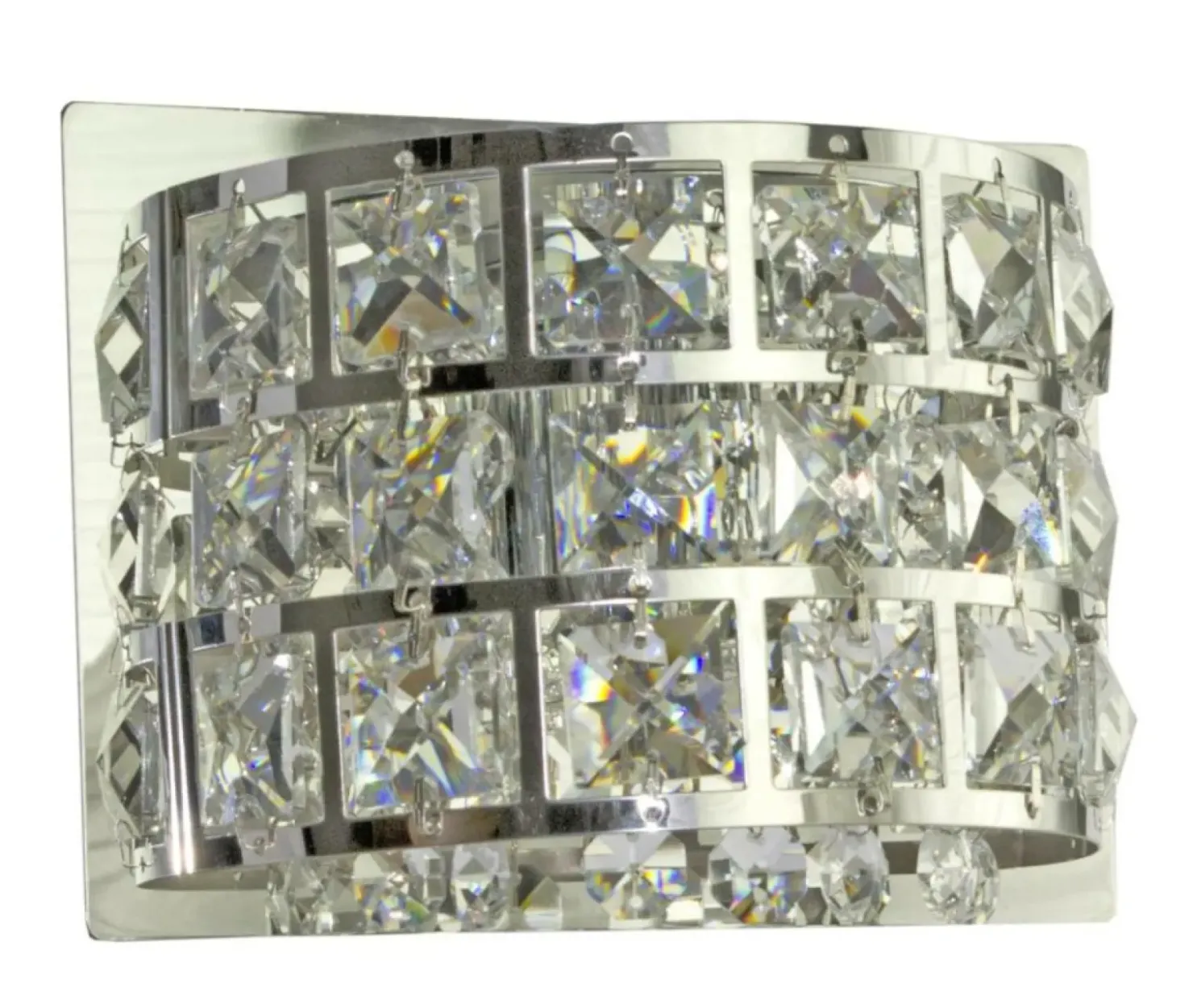 Kryształowa, półokrągła lampa ścienna 21-87228 SATURN | Kaja*Sklep Kaja Outlet