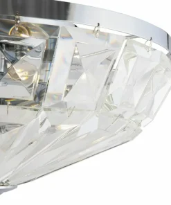 Kryształowy plafon ze srebrną ramką ⌀48,5cm MOD094CL-06CH serii FACET*Sklep Kaja Best Sale