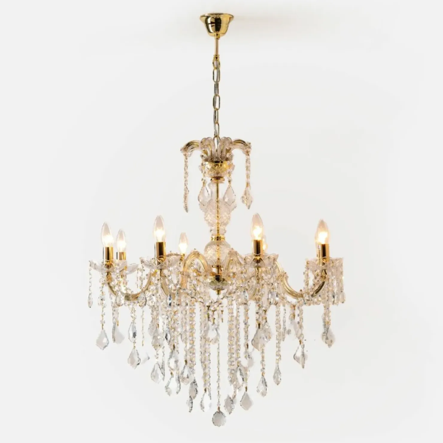 Shop Sklep Kaja Kryształowy żyrandol w stylu glamour ZM 14004/8-GLD CHATEAU | Kaja