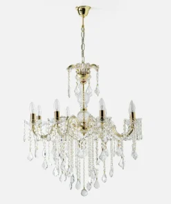 Shop Sklep Kaja Kryształowy żyrandol w stylu glamour ZM 14004/8-GLD CHATEAU | Kaja