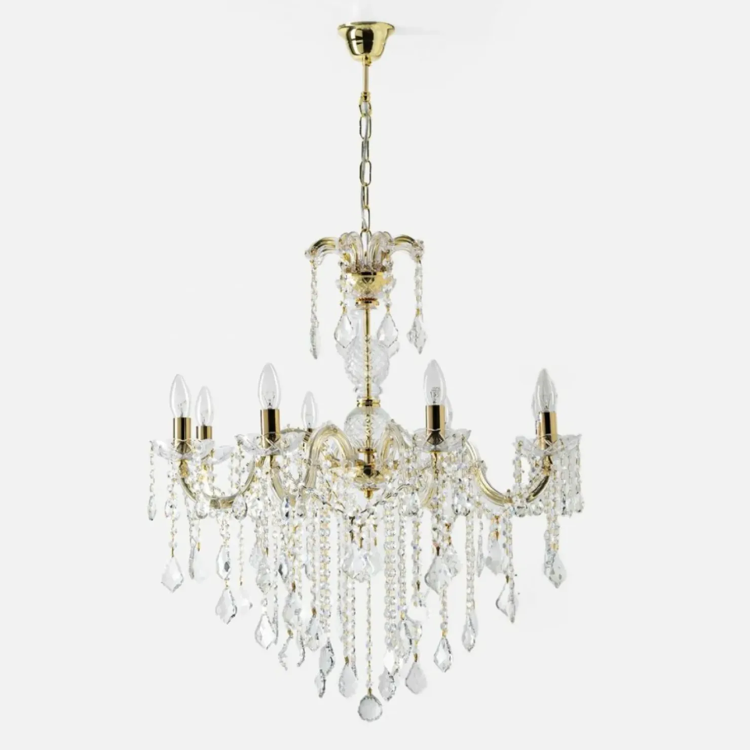 Shop Sklep Kaja Kryształowy żyrandol w stylu glamour ZM 14004/8-GLD CHATEAU | Kaja