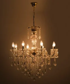 Shop Sklep Kaja Kryształowy żyrandol w stylu glamour ZM 14004/8-GLD CHATEAU | Kaja