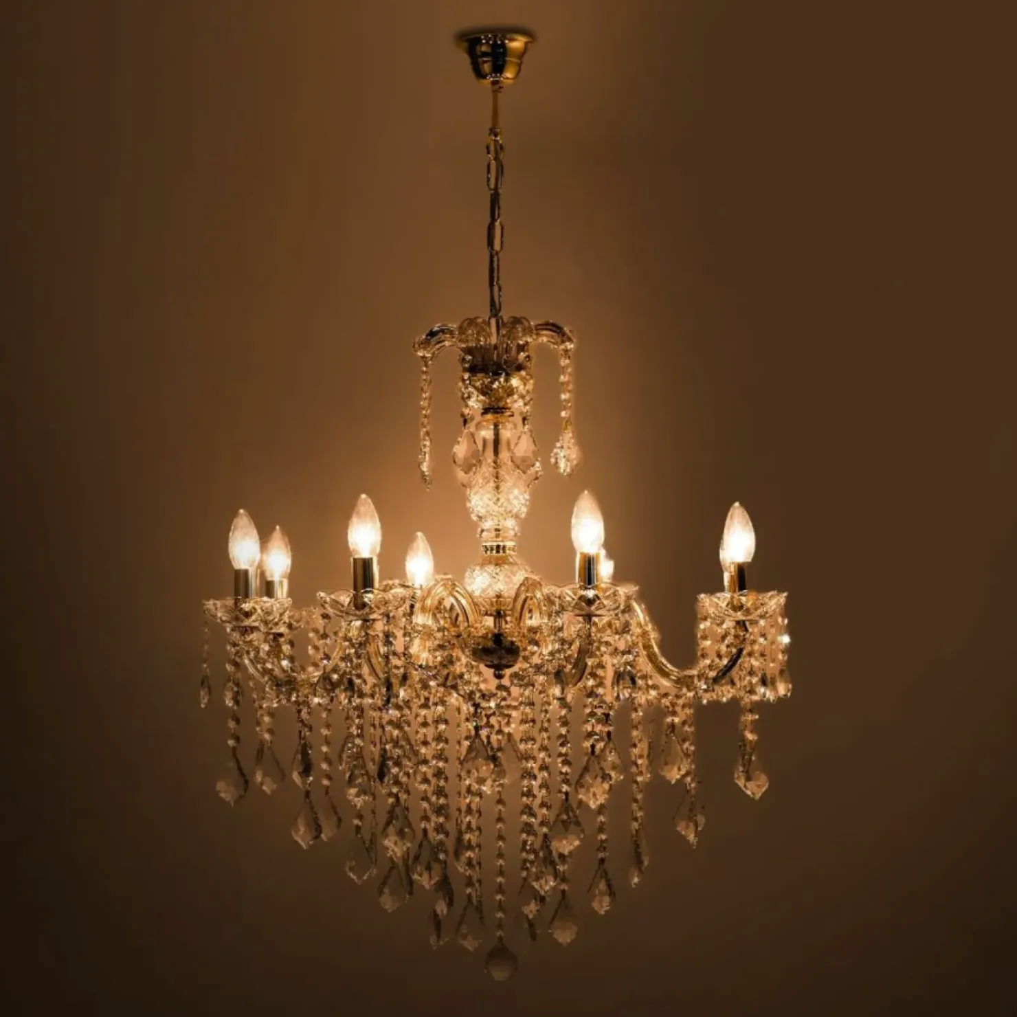 Shop Sklep Kaja Kryształowy żyrandol w stylu glamour ZM 14004/8-GLD CHATEAU | Kaja