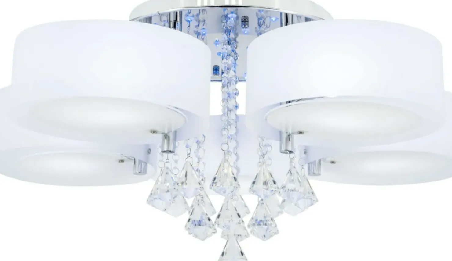 Outlet Sklep Kaja Kryształowy żyrandol z kolorowymi LEDami DRS8006/5 8C | Kaja chrom