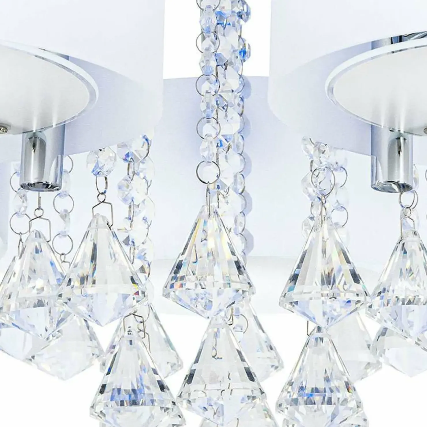 Outlet Sklep Kaja Kryształowy żyrandol z kolorowymi LEDami DRS8006/5 8C | Kaja chrom