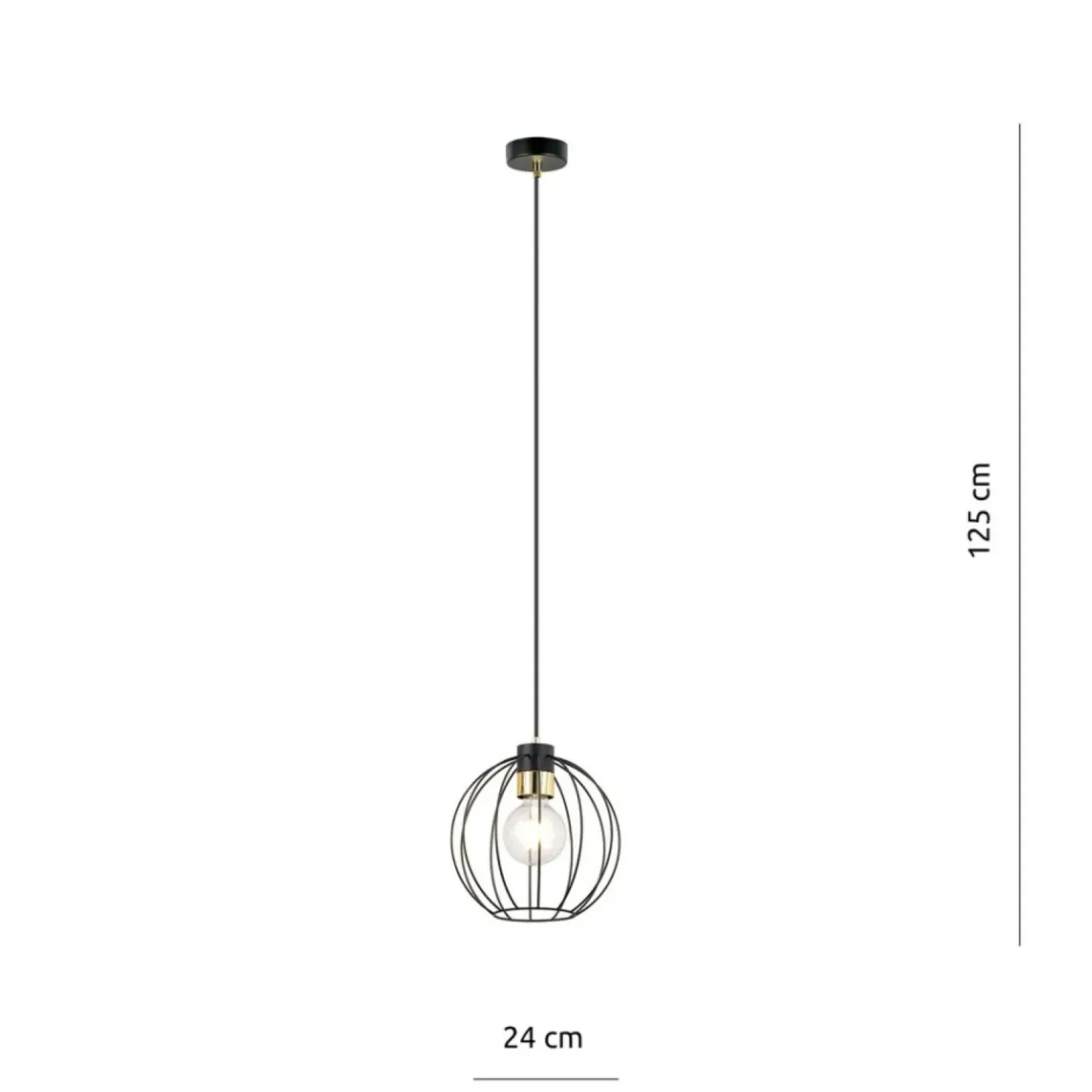 Shop Sklep Kaja Kulista, druciana lampa wisząca wykonana z metalu 1222/1 z serii GINO