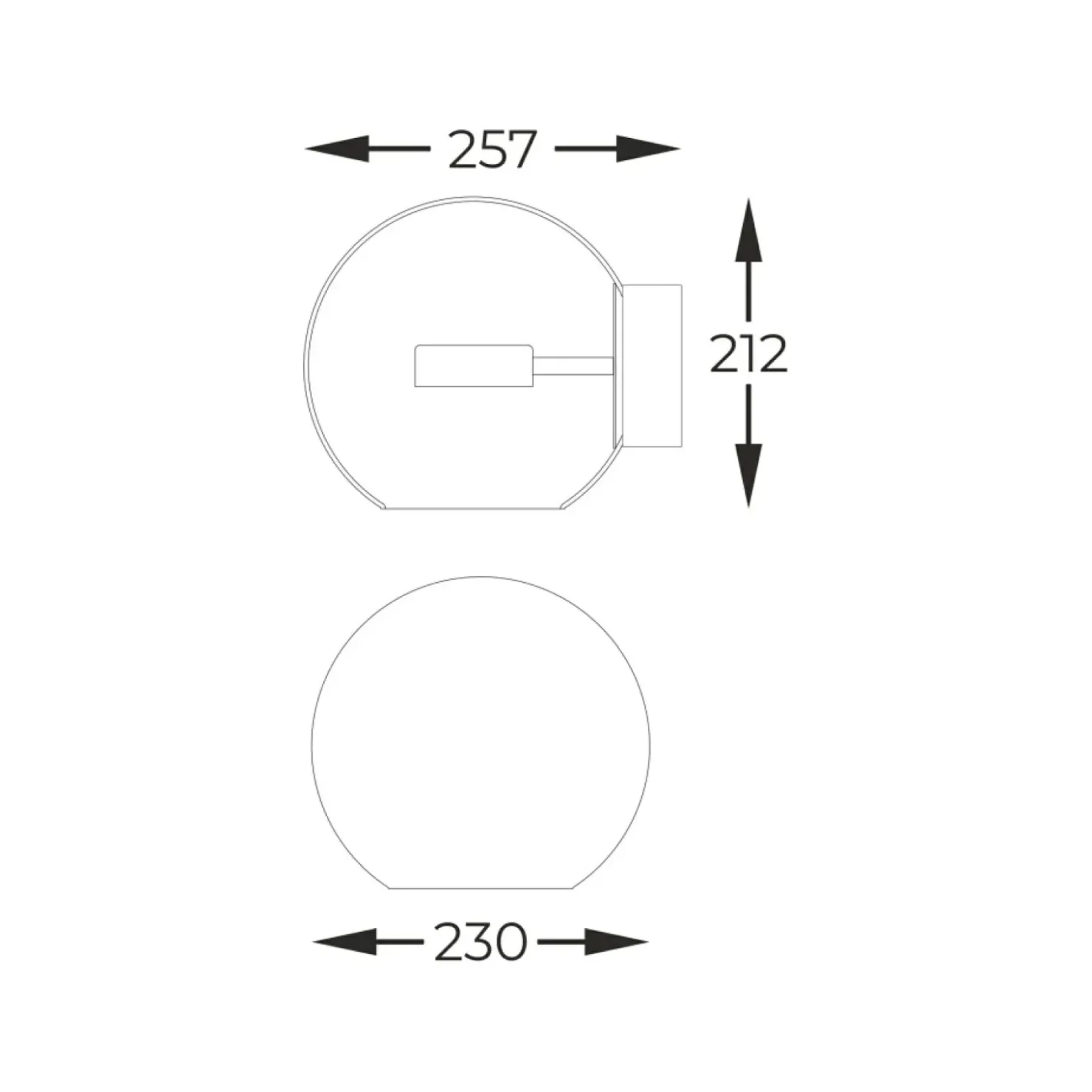Kulista lampa ścienna LED do sypialni W0428-01D-F4AC ENCELADUS | Kaja*Sklep Kaja Shop