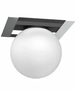 Kulista lampa na czarno-srebrnej podstawie LX 4547 SATELIT | Kaja*Sklep Kaja Cheap