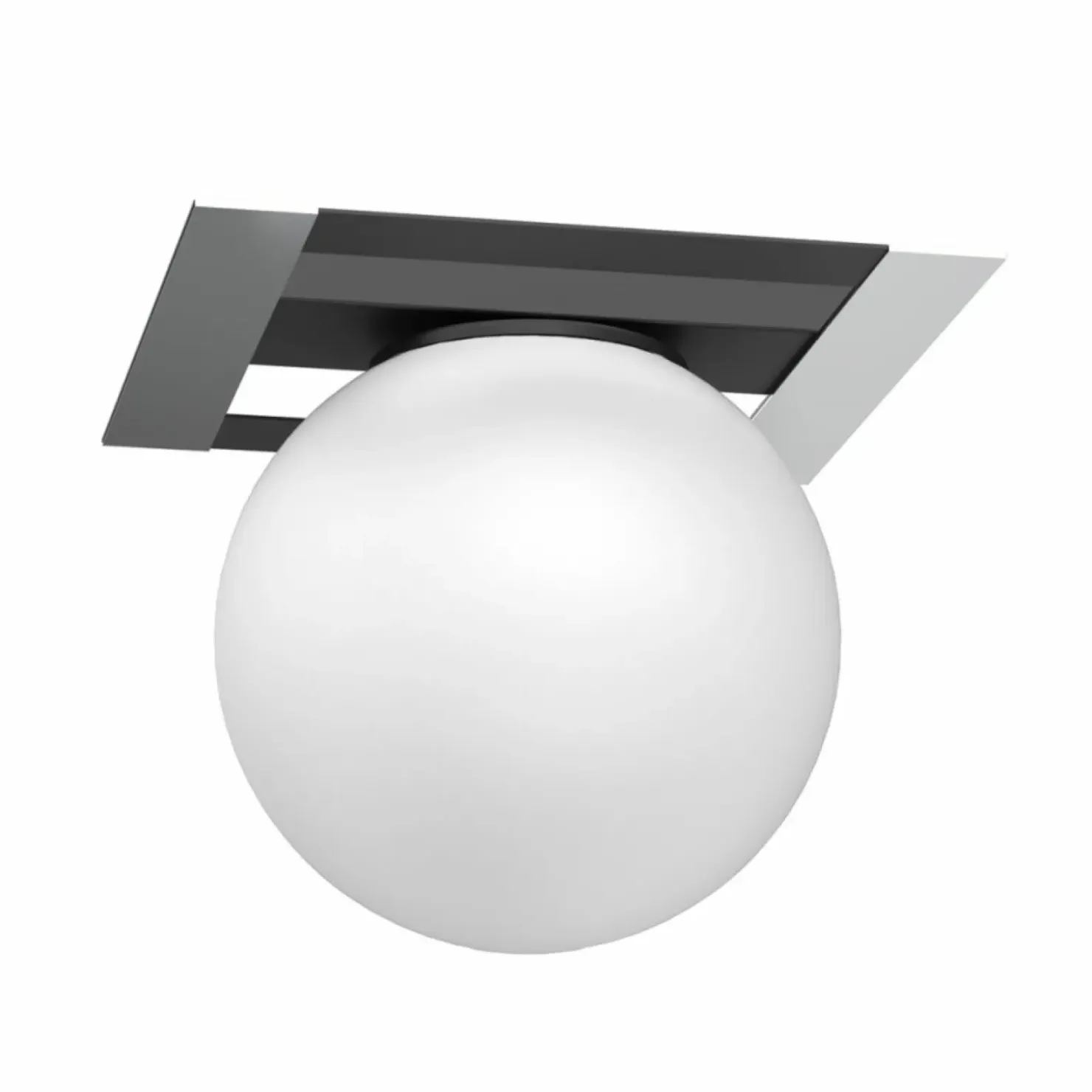 Kulista lampa na czarno-srebrnej podstawie LX 4547 SATELIT | Kaja*Sklep Kaja Cheap