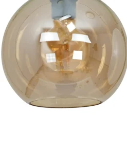 Kulista lampa sufitowa z bursztynowym kloszem MLP6575 SOFIA | Kaja*Sklep Kaja New