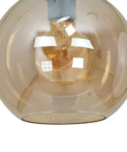 Kulista lampa sufitowa z bursztynowym kloszem MLP6575 SOFIA | Kaja*Sklep Kaja New