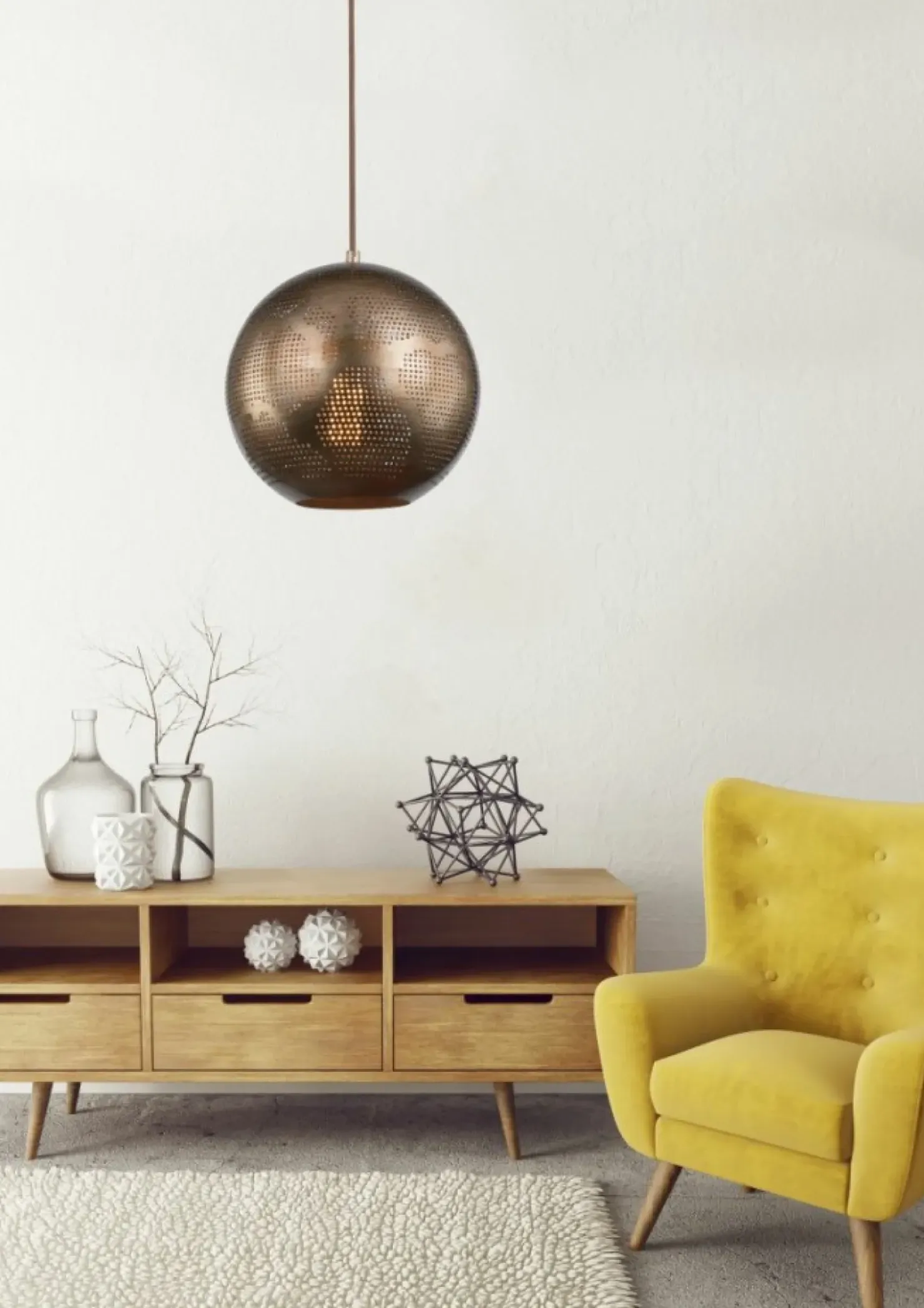 Kulista lampa wisząca do sypialni 31-43276 SFINKS | Kaja Oświetlenie*Sklep Kaja Sale