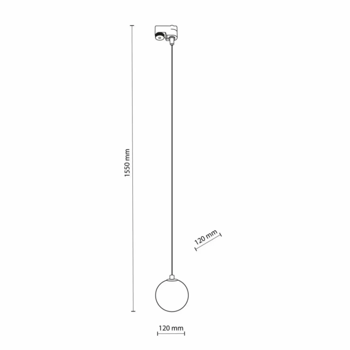 Kulista lampa wisząca do szyny 1-fazowej TK 4886 TRACER | Kaja*Sklep Kaja Fashion