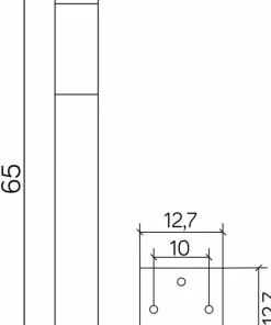 Kwadratowa lampa stojąca, wys. 65cm SS802-650 BL z serii INOX KWADRAT | Kaja Ośw*Sklep Kaja Online
