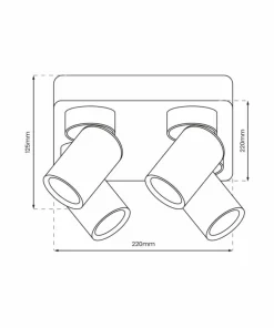 Cheap Sklep Kaja Kwadratowa lampa sufitowa z reflektorami ML9941 ANDY | Kaja
