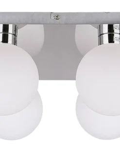 Sale Sklep Kaja Kwadratowa lampa z białymi kloszami 98-03256 ODEN | Kaja Oświetlenie chromowy