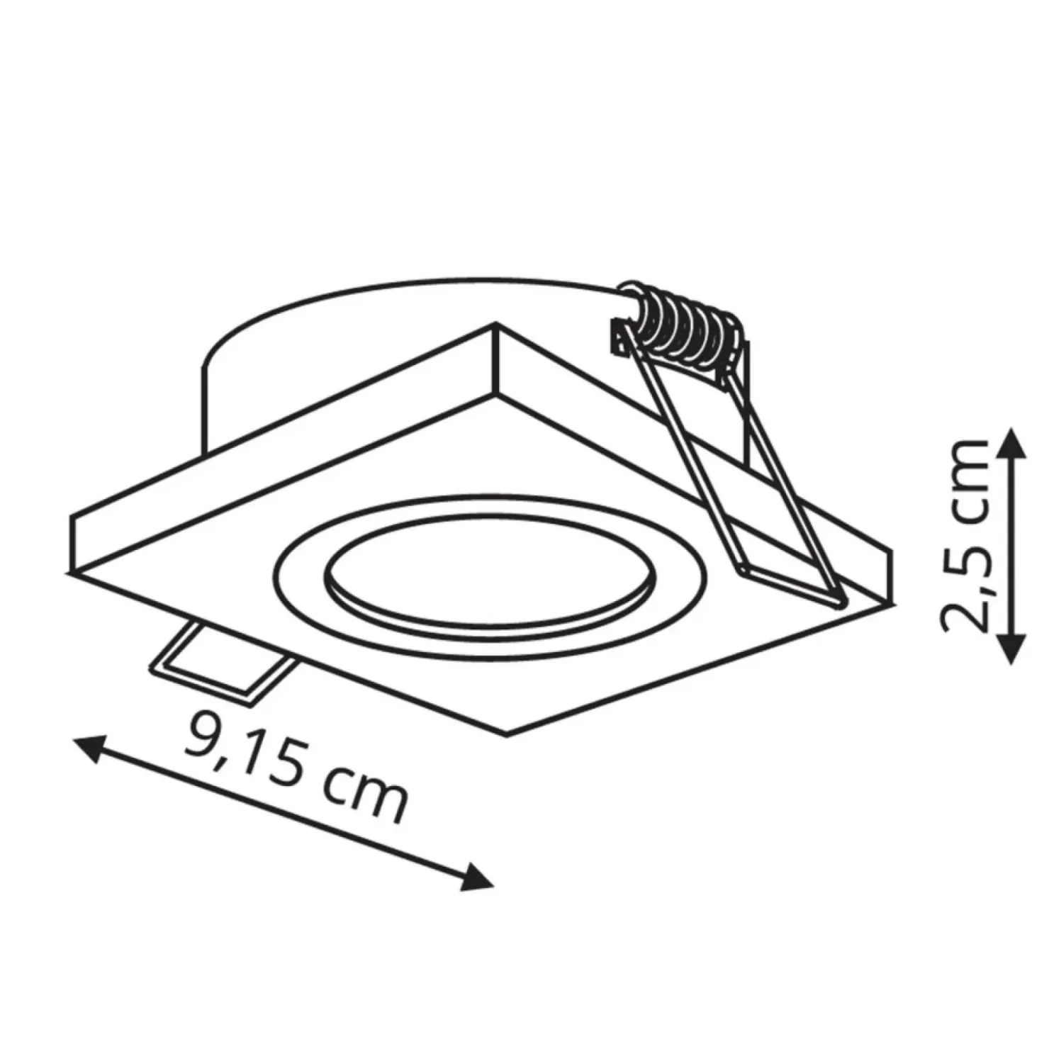 Kwadratowe oczko podtynkowe LP-2780/1RS BK METIS | Kaja Oświetlenie*Sklep Kaja Hot