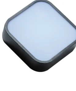 Kwadratowy czarny plafon z mlecznym szkłem AZ4146 LUCIE | Kaja*Sklep Kaja Cheap