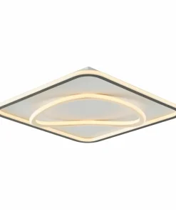 Kwadratowy plafon LED do salonu MX3889-1B-3BGT LENS | Kaja Oświetlenie*Sklep Kaja Store