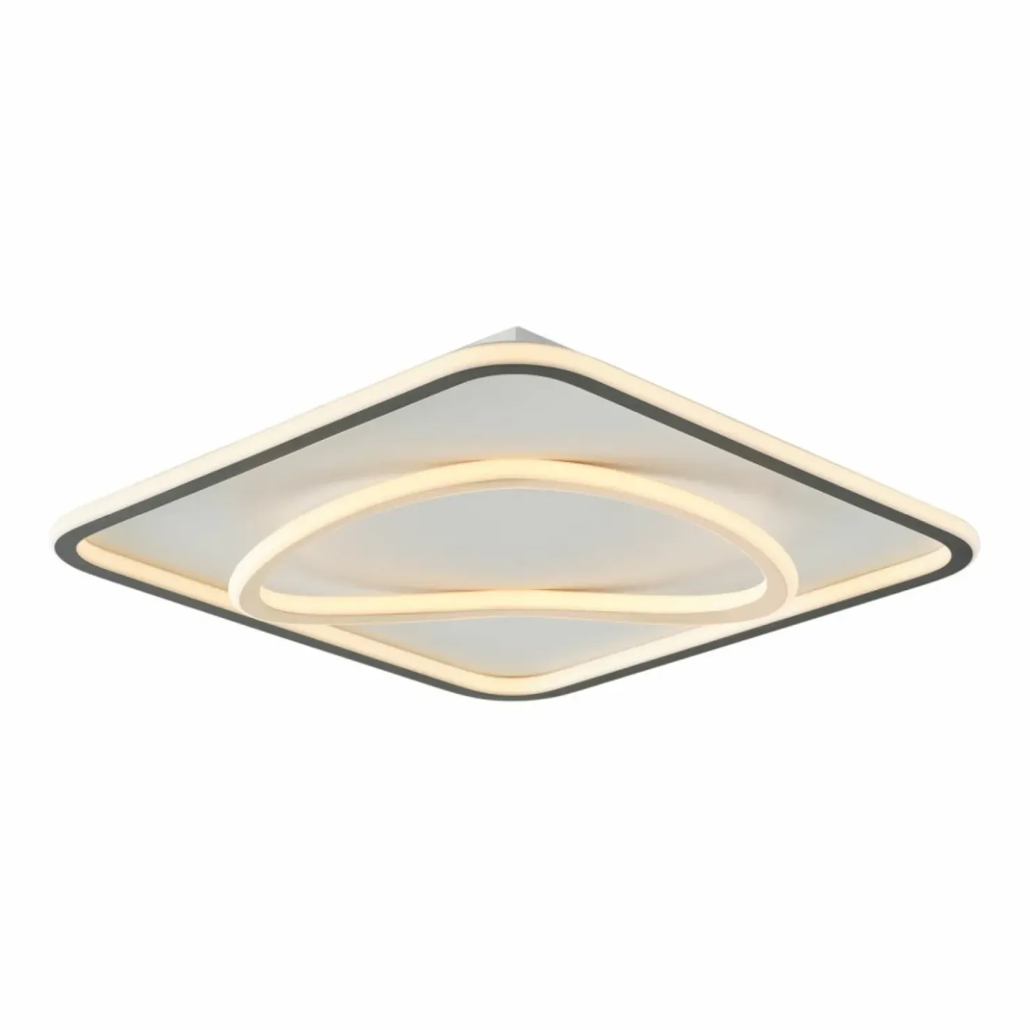 Kwadratowy plafon LED do salonu MX3889-1B-3BGT LENS | Kaja Oświetlenie*Sklep Kaja Store