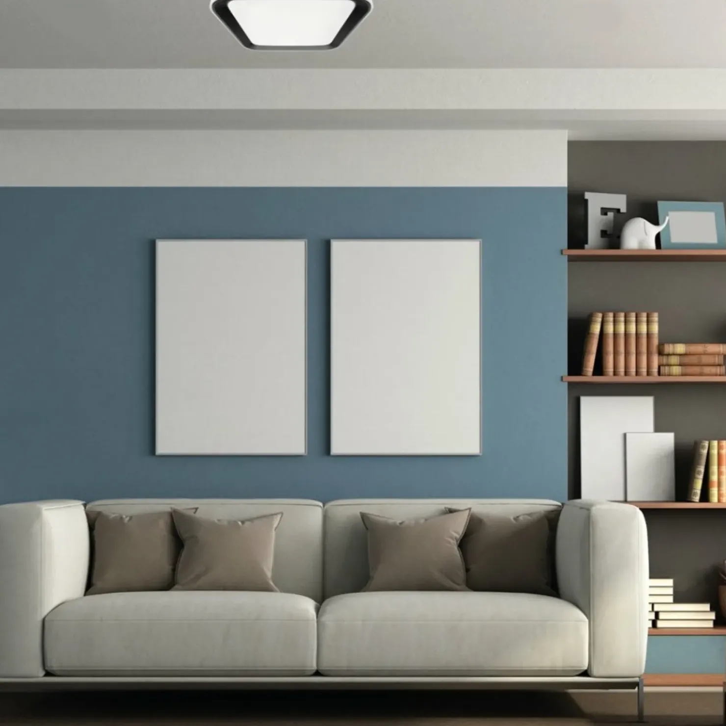 Kwadratowy plafon sufitowy, biało-czarny ML7929 z serii QUADRO | Kaja Oświetleni*Sklep Kaja Flash Sale