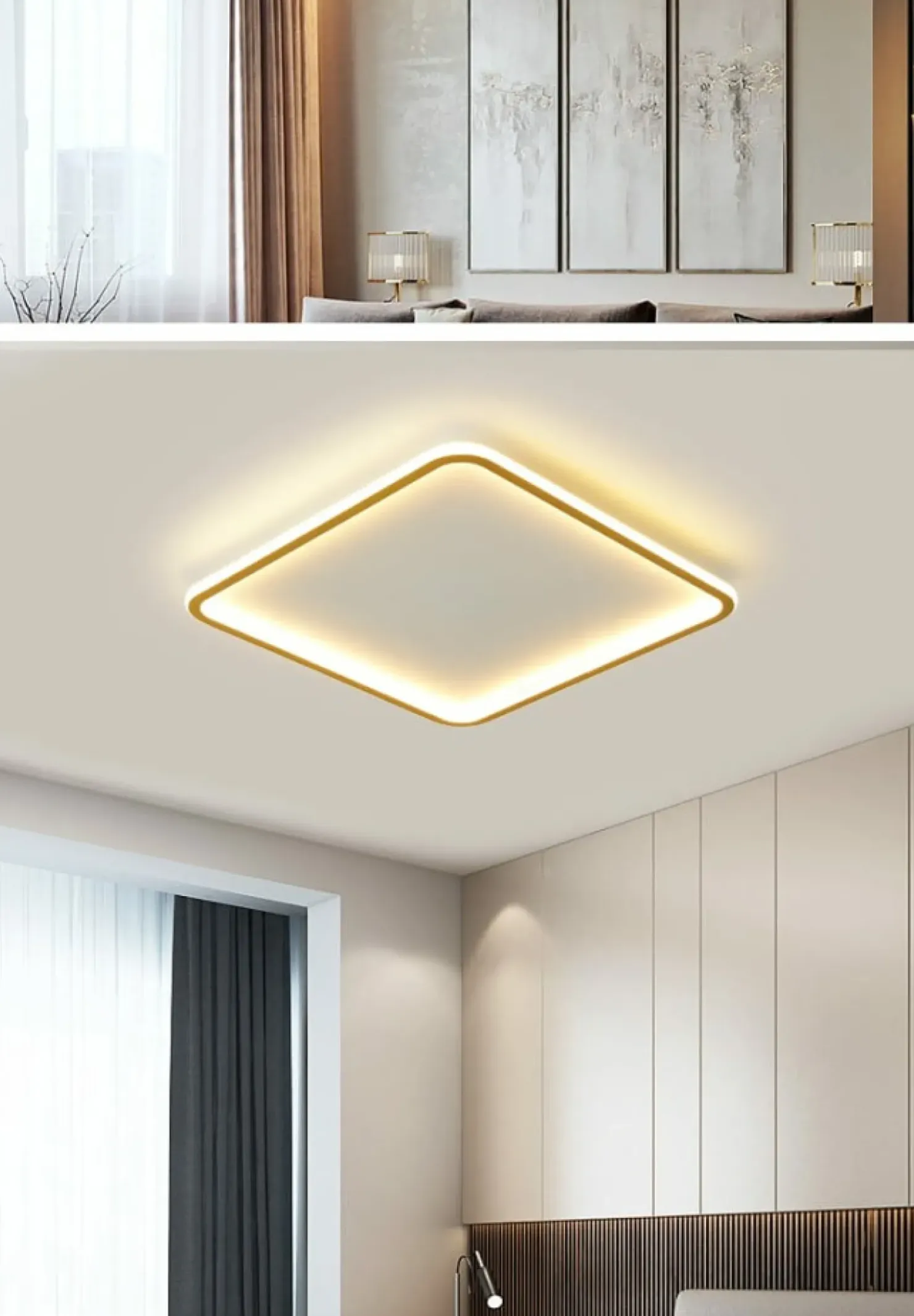 Kwadratowy plafon, zmienna barwa ABR-PLK-40W-60CM-CCT CERCHIO | Kaja*Sklep Kaja Sale