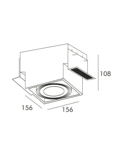 Kwadratowy spot podtynkowy 94363-BK ONEON DL 111-1| Kaja Oświetlenie*Sklep Kaja Shop