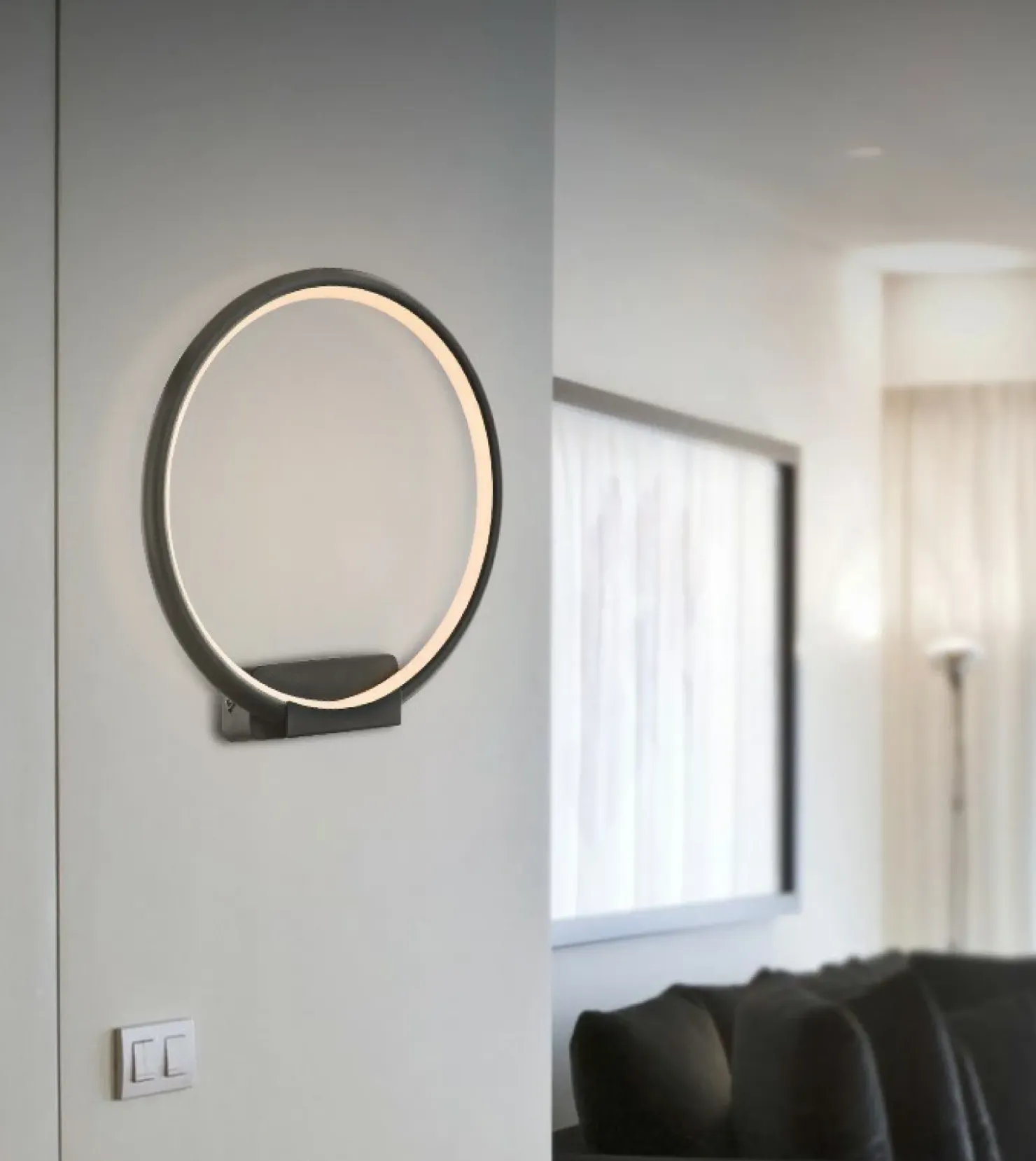 Lampa ścienna czarna obręcz LED ML506 ORION BLACK | Kaja Oświetlenie*Sklep Kaja New