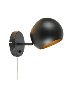 Lampa ścienna, czarny reflektor z wtyczką 108753 EDGAR | Kaja*Sklep Kaja Best Sale
