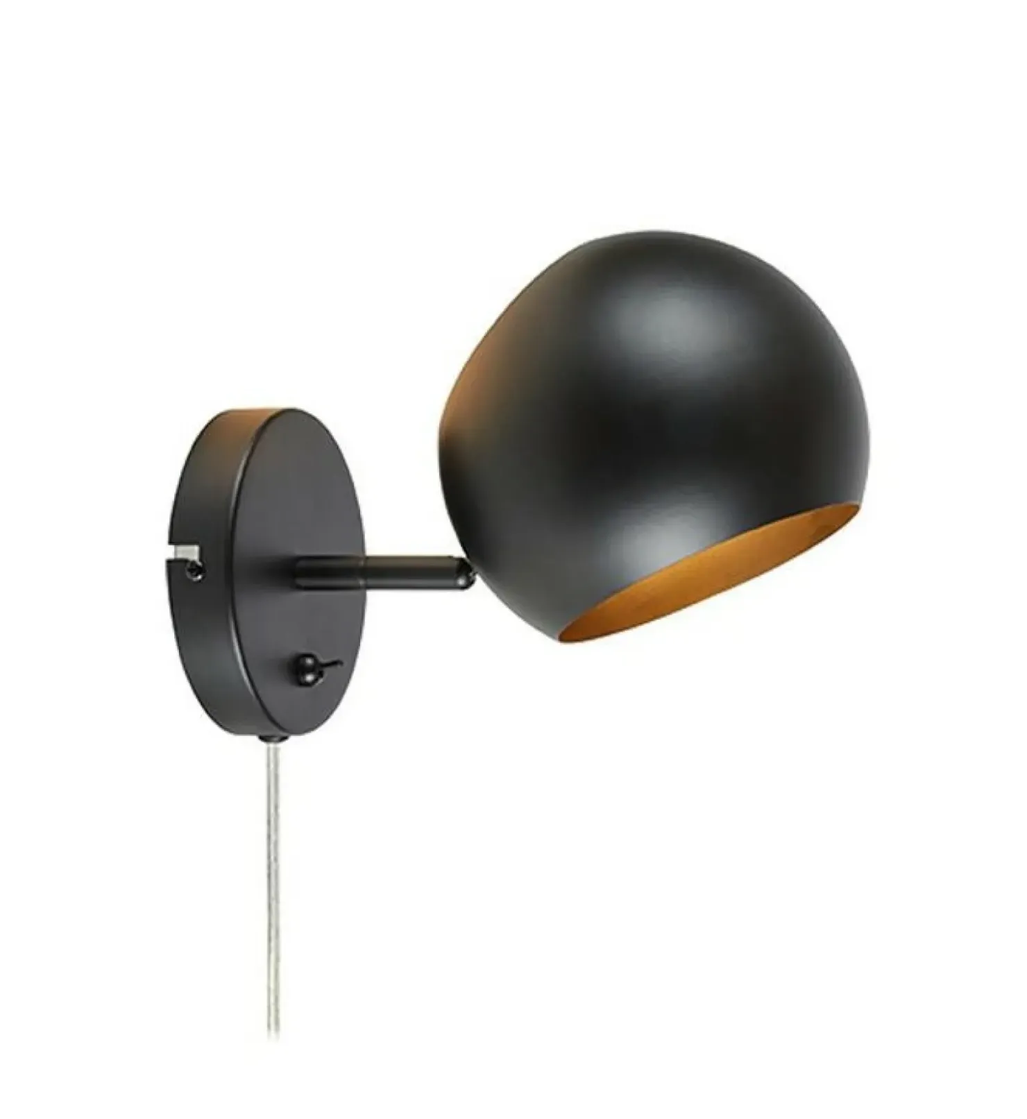 Lampa ścienna, czarny reflektor z wtyczką 108753 EDGAR | Kaja*Sklep Kaja Best Sale
