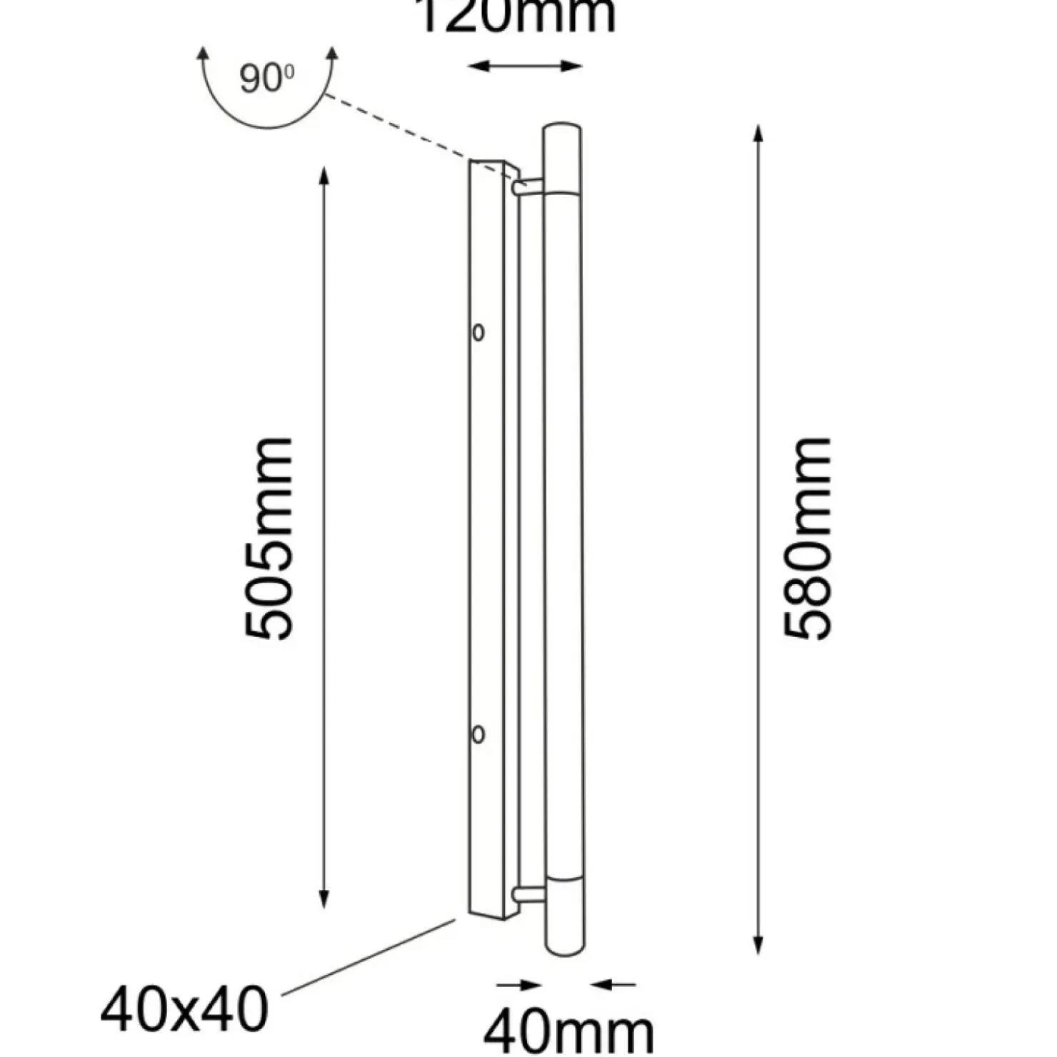Lampa ścienna do łazienki, długi kinkiet ANT 8090 IBARA | Kaja*Sklep Kaja Flash Sale