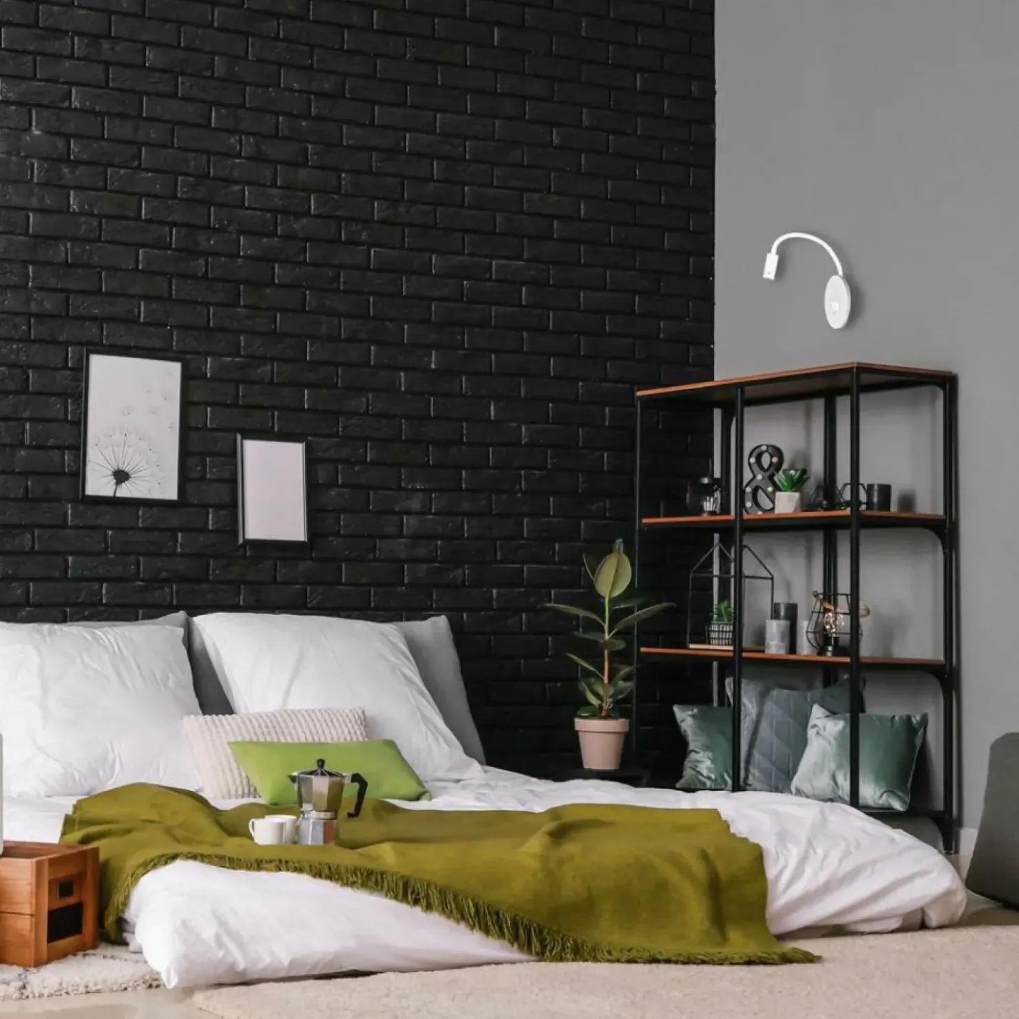 Lampa ścienna, elastyczne ramię, do sypialni ML6353 z serii BASE | Kaja Oświetle*Sklep Kaja Online