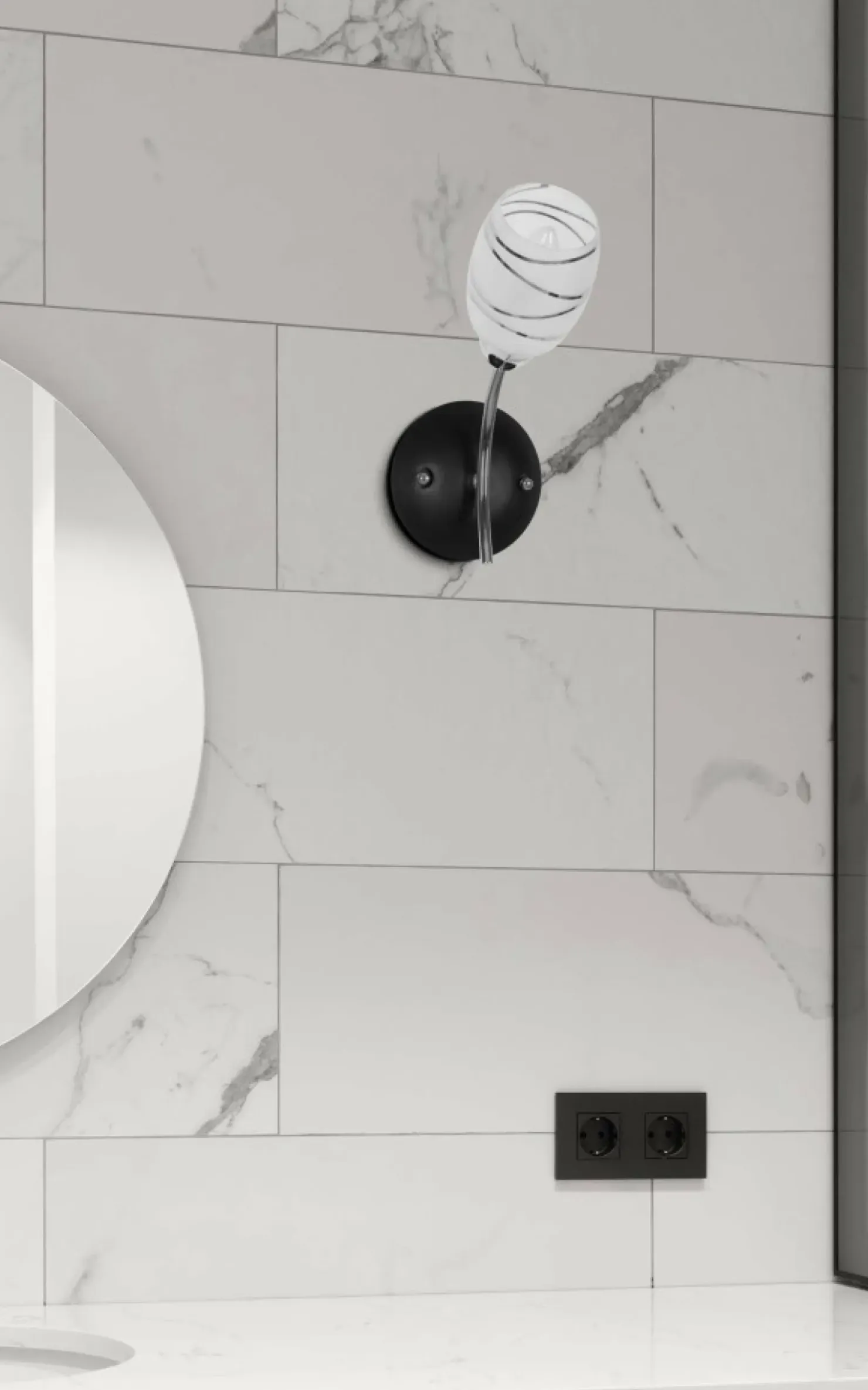 Lampa ścienna imitująca kwiat K-JSL-6093/1W CHR XENA | Kaja*Sklep Kaja Clearance