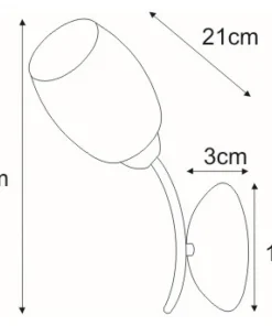 Lampa ścienna imitująca kwiat K-JSL-6093/1W CHR XENA | Kaja*Sklep Kaja Clearance