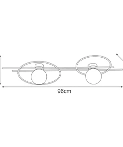 Lampa ścienna, kinkiet z dwoma źródłami światła K-5342 z serii ASTRA*Sklep Kaja Best