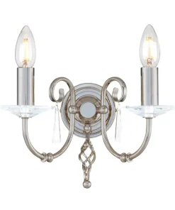 Lampa ścienna kolor polerowany nikiel AG2-POL-NICKEL z serii AEGEAN*Sklep Kaja Cheap
