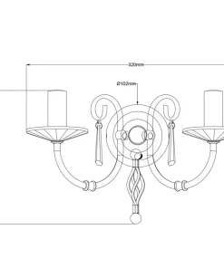 Lampa ścienna kolor polerowany nikiel AG2-POL-NICKEL z serii AEGEAN*Sklep Kaja Cheap