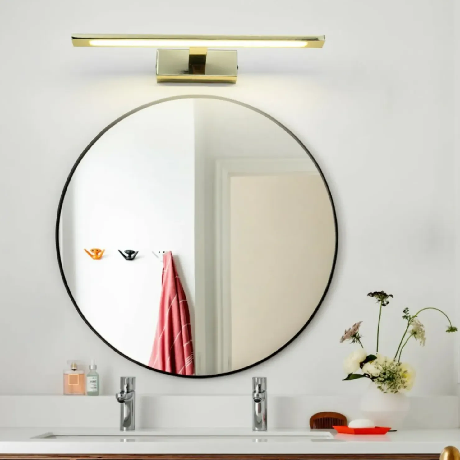 Lampa ścienna LED złota, łazienkowa GS-LWB-12W GOLD ISLA | Kaja*Sklep Kaja Shop