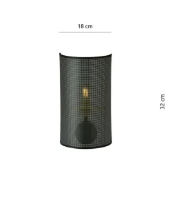 Lampa ścienna typu półplafon, czarny kinkiet 1148/K1 ASTON | Kaja*Sklep Kaja Best