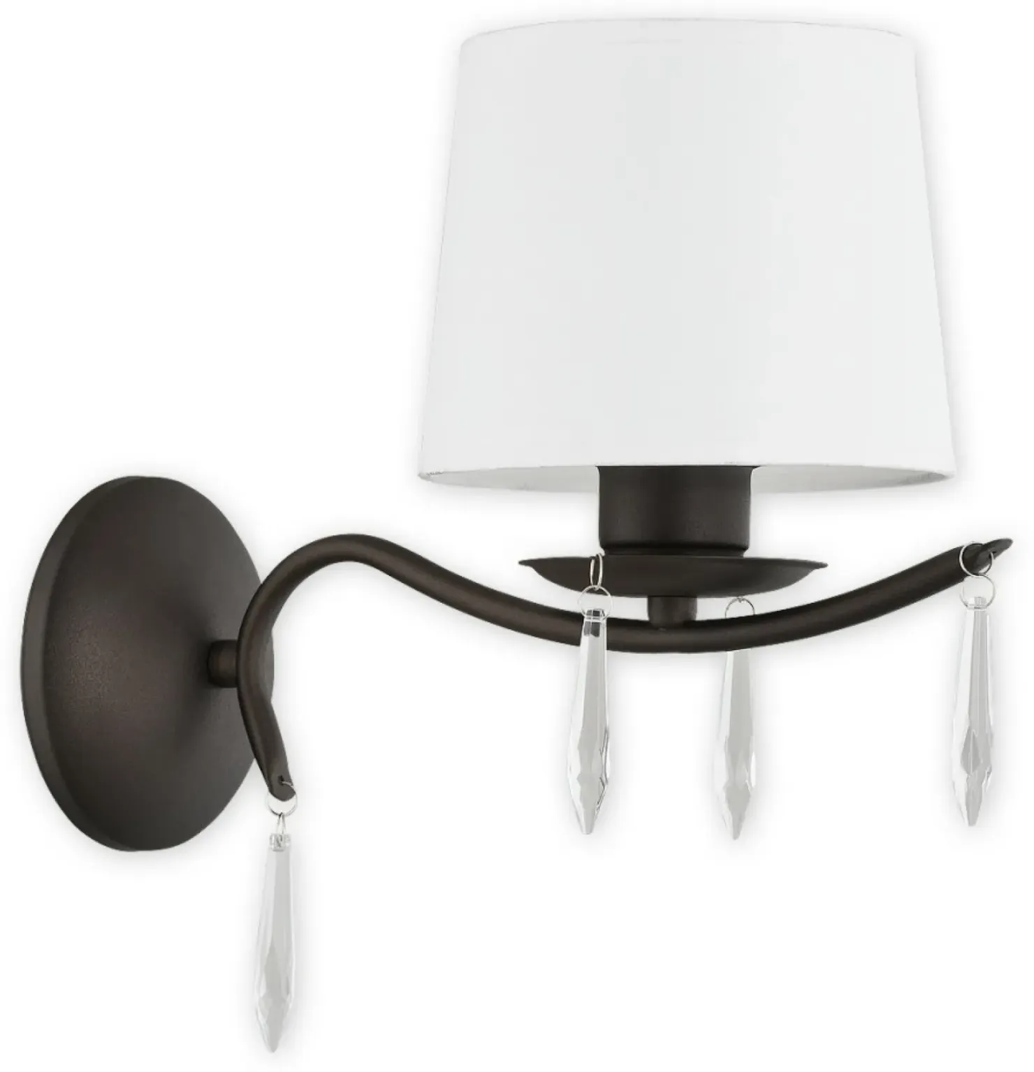 Lampa ścienna z białym abażurem O2480 K1 RW AGILA | Kaja Oświetlenie*Sklep Kaja Hot