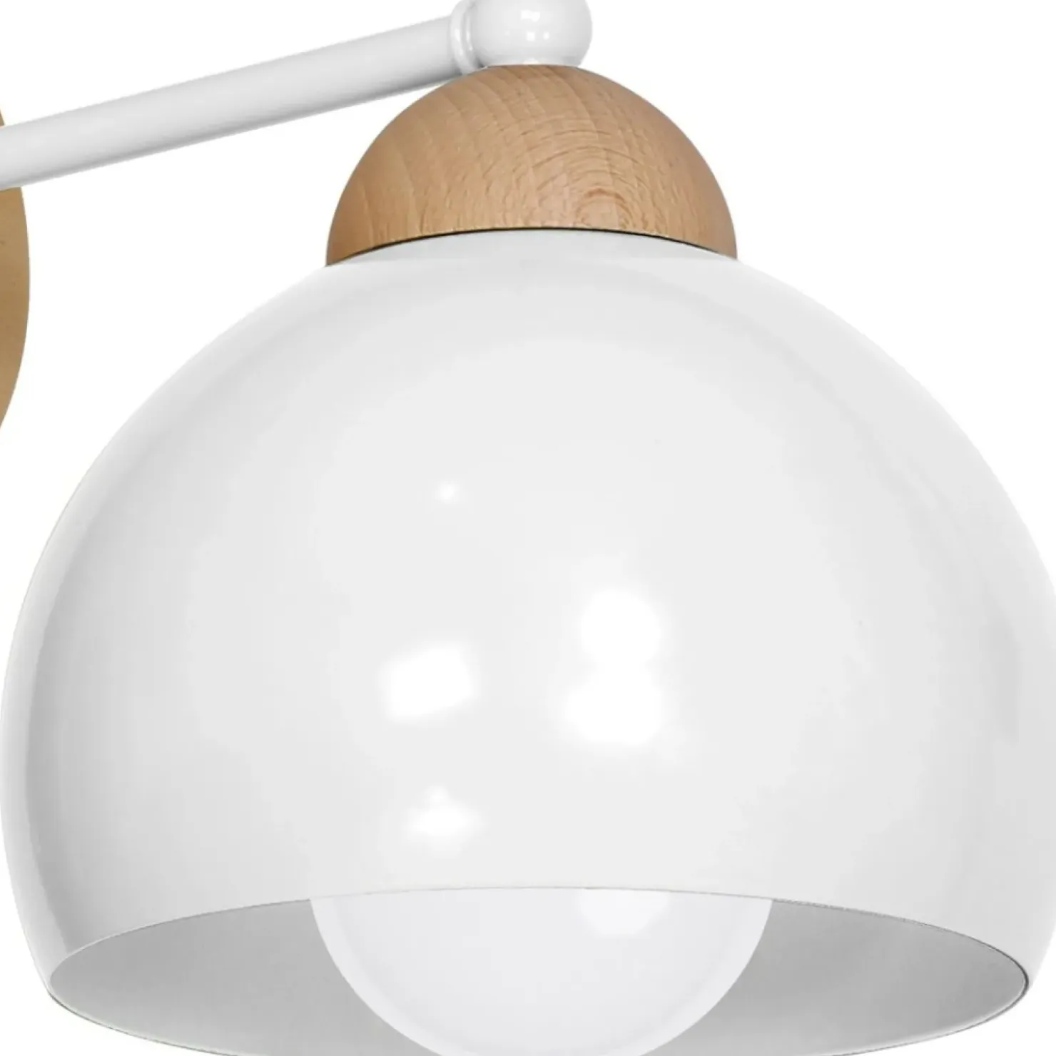 Lampa ścienna z drewnianymi elementami, do salonu MLP6420 z serii DAMA | Kaja Oś*Sklep Kaja Online