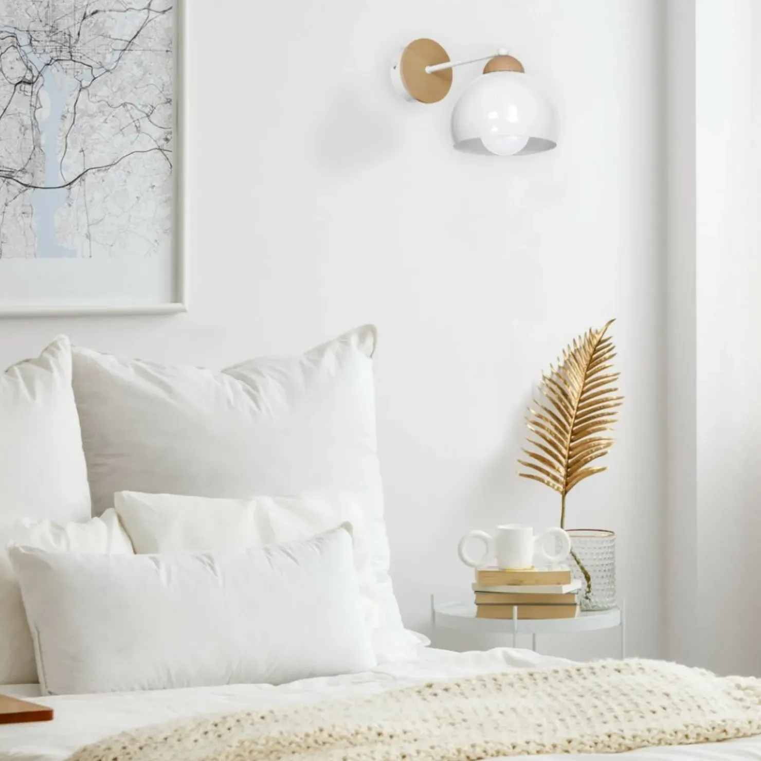 Lampa ścienna z drewnianymi elementami, do salonu MLP6420 z serii DAMA | Kaja Oś*Sklep Kaja Online