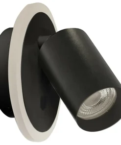 Lampa ścienna z dwoma światłami LED+GU10 LP-0612/1WS BK PARMA | Kaja*Sklep Kaja Store