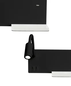 Lampa ścienna z gniazdem USB, obok łóżka ML6344 SHELF | Kaja*Sklep Kaja Fashion