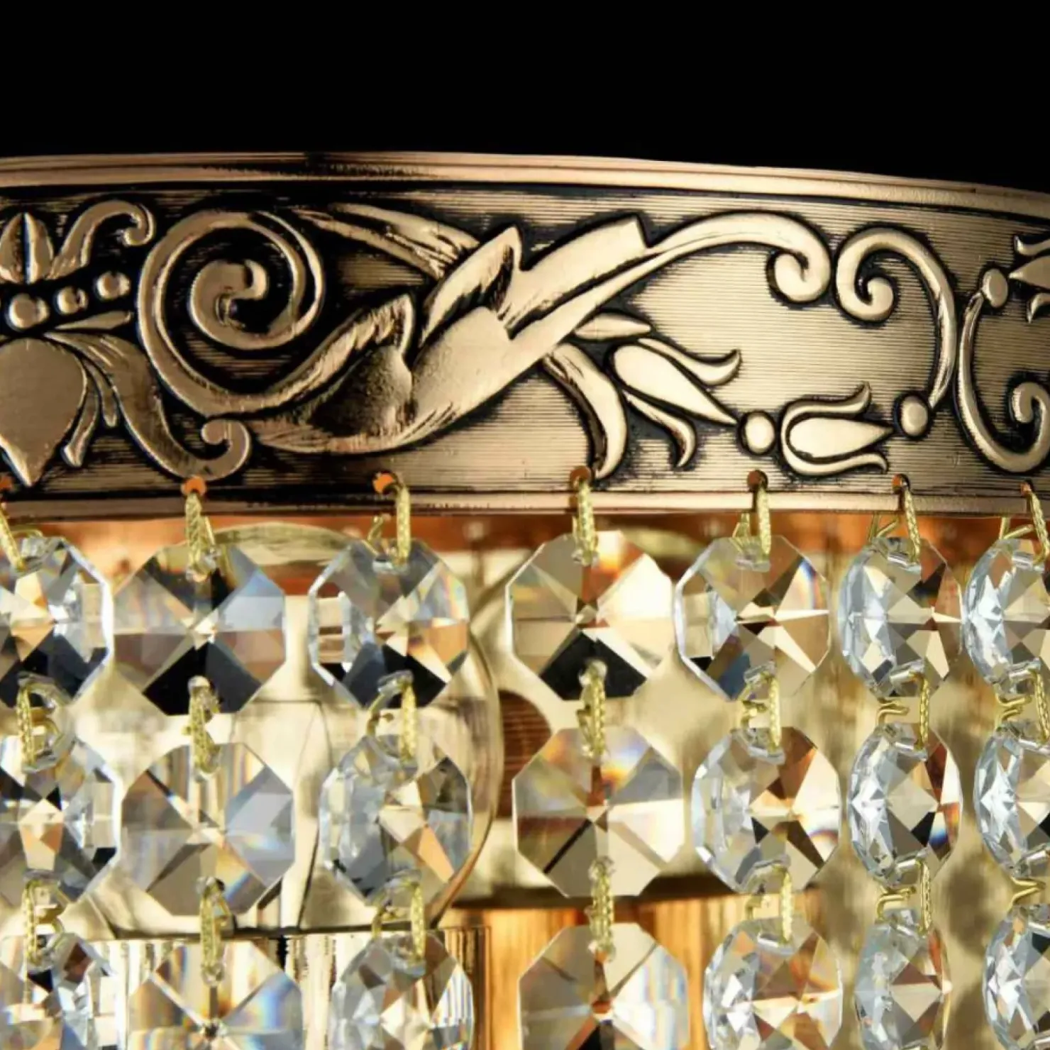 Lampa ścienna z kryształkami DIA890-WL-01-G PALACE | Kaja Oświetlenie*Sklep Kaja Discount